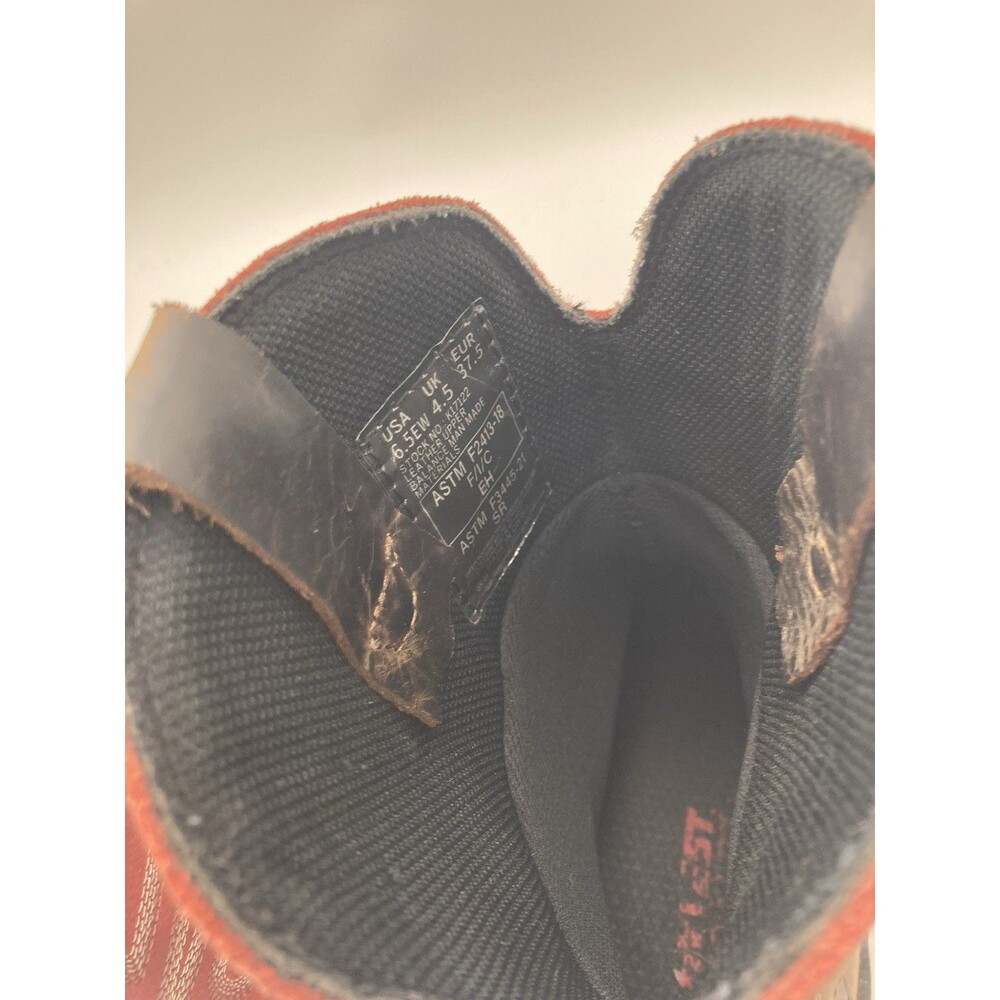 Hytest Women's US Size 6.5 Safety Steel Toe Brown/Red Cowgirl Work Boots K17122 - Picture 4 of 5